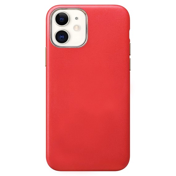 Apple iPhone 12 Mini CaseUp Leather Woven Kılıf Kırmızı 2